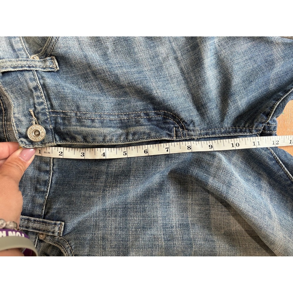 Guess Ultra Slim McCrae Fit Mens Blue Medium Wash Denim Jeans 40x32 VTG Style - Picture 9 of 11